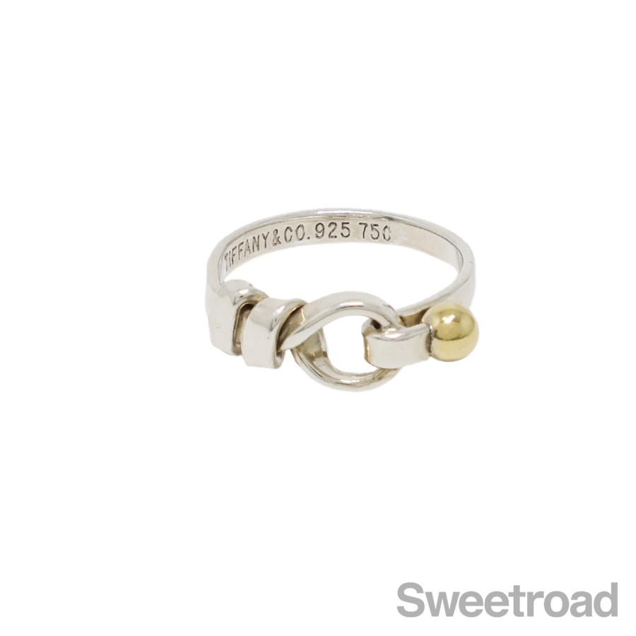 ティファニー フックアンドアイ フラットワイヤーリング 10号