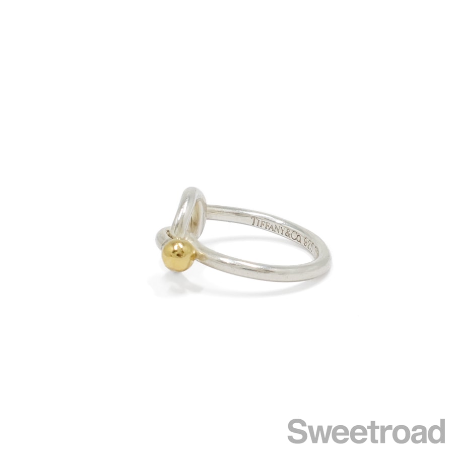 美品【リペア済み】Tiffany & Co ティファニー　フック&アイ　8号 ティファニー フックアンドアイ ラブノットリング 8号 | スイート