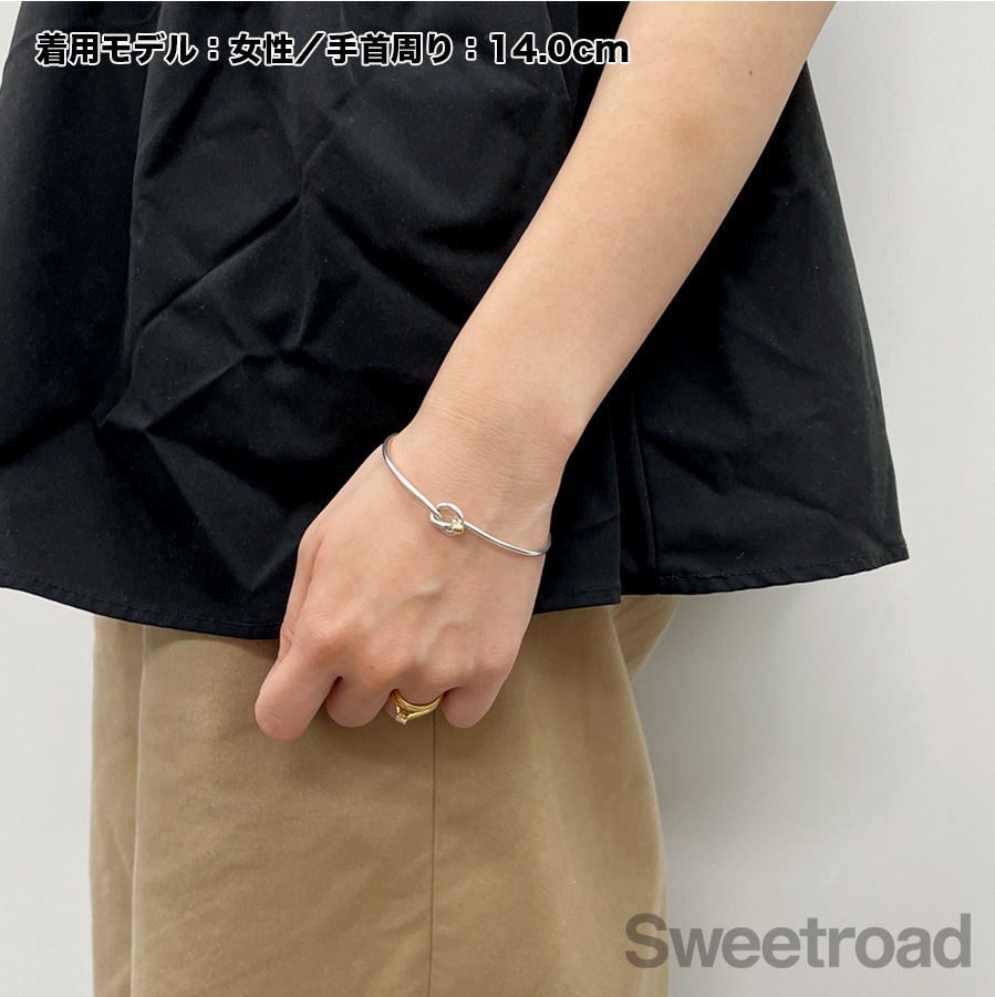 美品Tiffany ティファニー ラブノット フック＆アイ バングル ティファニー フックアンドアイ ラブノットバングル | スイート