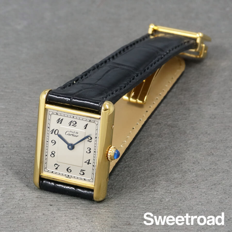 美品　カルティエ　Cartier マストタンクLM 590005 クオーツ カルティエ マストタンク LMサイズ Ref.590005 クォーツ w