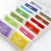 スタンプ台 15色 単品売り インク カラー コットン　布用 木 紙用 インク スタンプ台 スタンプパッド　カラースタンプ台　１５カラー|文房具