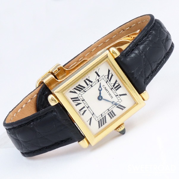 銀座店【カルティエ】タンク・オビュ/Ref.1630/18KYG/w-24294gnz