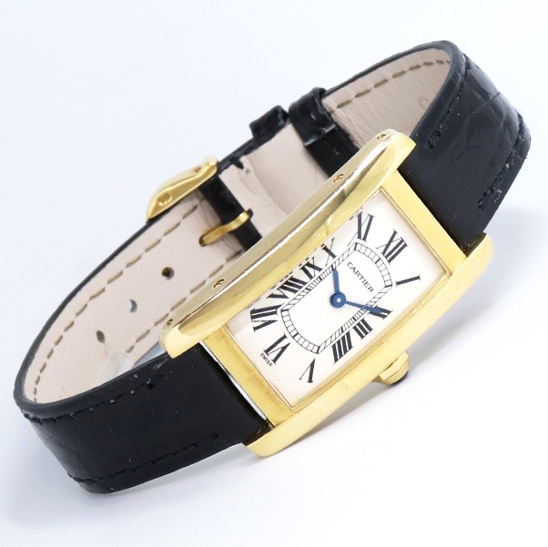 銀座店【カルティエ】18KYG/タンク・アメリカン/SMサイズ/Ref.1710/ギャラ・冊子付き/w-24211gnz