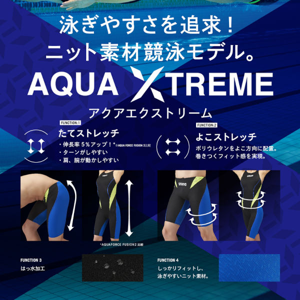 アリーナ(ARENA)女児用 競泳水着 AQUA Xtreme ジュニアリミック(クロス