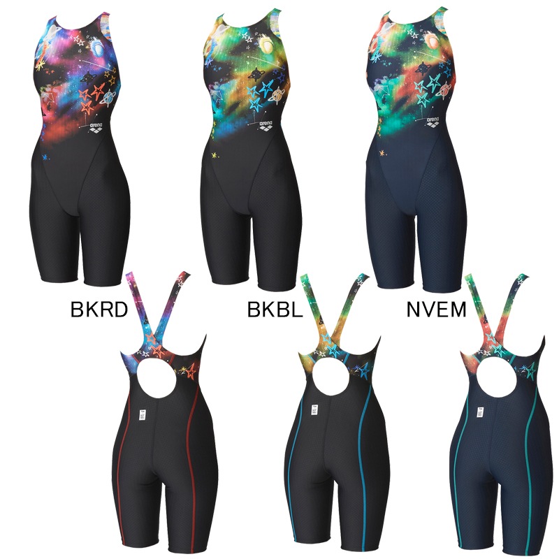 新品アリーナAQUA RACING ワンピーススパッツ(ハーフレッグ)　サイズＯ アリーナ(ARENA) 女性用 競泳水着 AQUA RACING ウイメンズレーシング