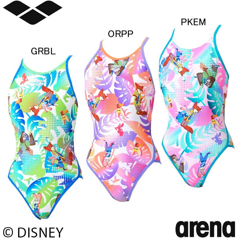 アリーナ(ARENA) 女児用 練習用水着 ディズニー(ズートピア