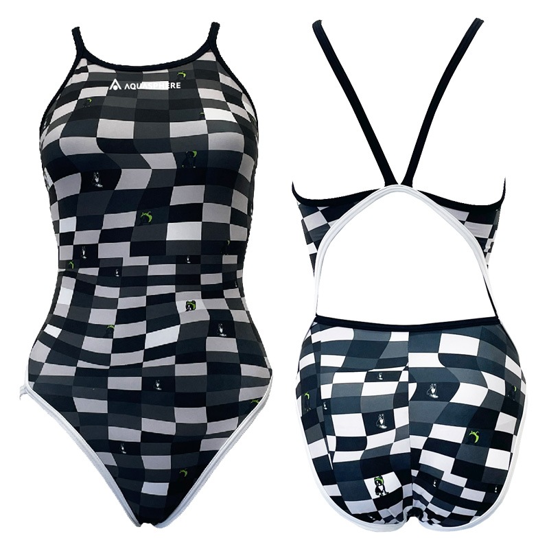 【関税込み】Nanushka ブラック Sorena ワンピース スイムウェア アクアスフィア(aquasphere) 女性用 練習用水着 SWIM JUNKY