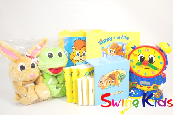 Zippy and Me DVD(2024年頃正規購入・字幕あり)・ぬいぐるみ付 DWE Zippy And Me DVD CD （各3枚）ディズニー 子供用英語システム