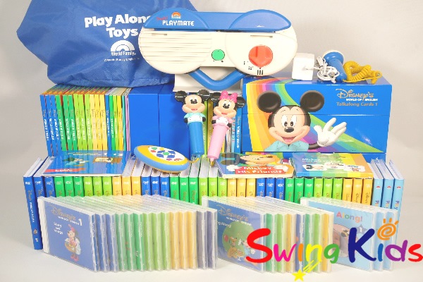 ミッキーパッケージ クリーニング済 17年購入 未開封 新品同様多数 Dwe ディズニー英語システム Mtds Swing Kids