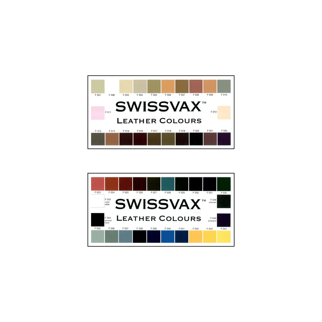 レザーヒーラー カラーチャート - 色調補正の色見本（両面1枚