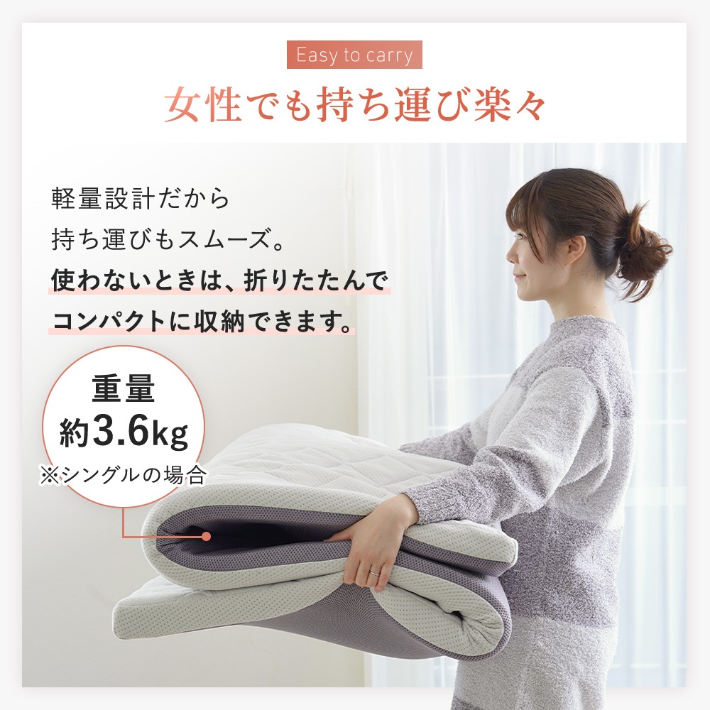 国産】マットレストッパー シングル 97×195cm ウレタン 高反発 体圧