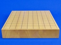 将棋セット　ヒバ2寸ハギ卓上将棋盤セット(木製将棋駒アオカ押し駒)