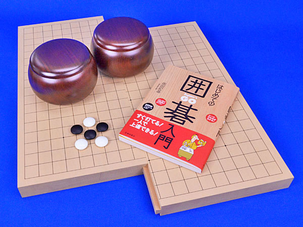 囲碁セット 将碁屋マット19路囲碁盤セット(プラ碁石) | 塩ビ碁盤