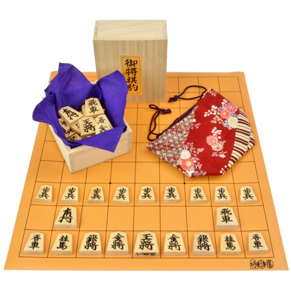 黄楊上彫駒、将棋盤セット 黄楊上彫駒、将棋盤セット 将棋セット 将碁屋マット将棋盤セット(