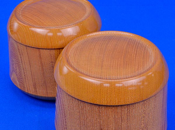 高級木製碁笥(欅) 碁石 高級木製碁笥(欅) 碁石 手作木製碁笥 欅(けやき)極上大33号 （送料