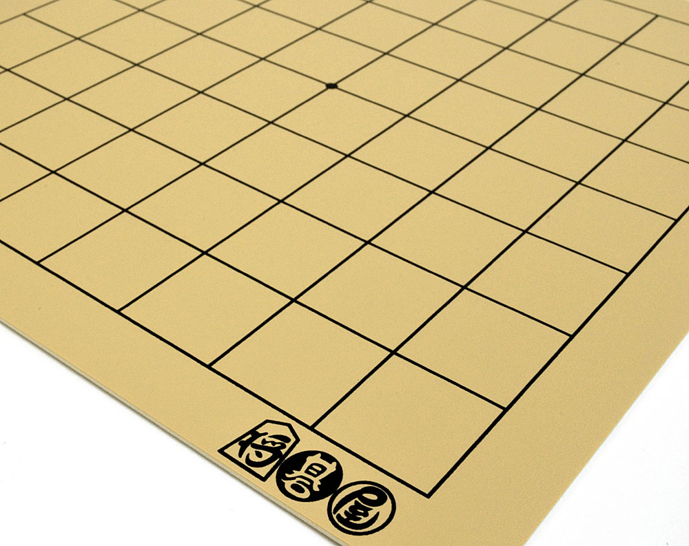 囲碁セット 将碁屋マット9路盤セット(ガラス碁石桜) | 塩ビ碁盤