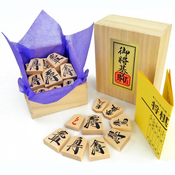 将棋セット 新桂7号折将棋盤セット(木製将棋駒優良押し駒) | 折