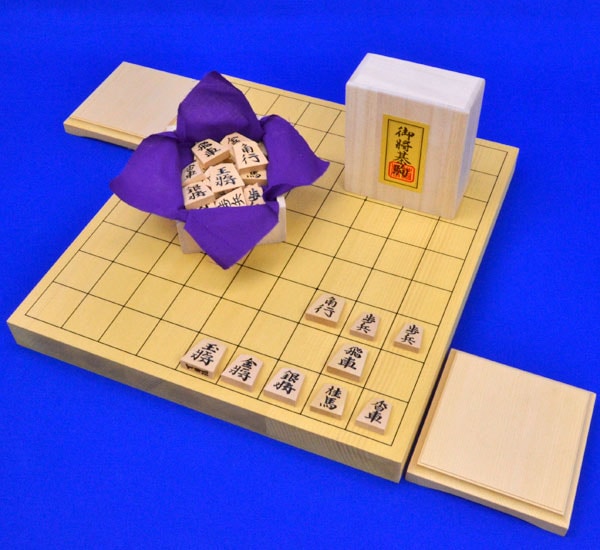 将棋セット 新かや1寸卓上将棋盤セット(将棋駒黄楊錦旗彫駒) | 卓上