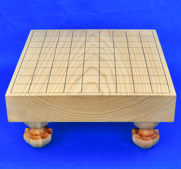将棋セット 栓2寸一枚板足付将棋盤セット(木製将棋駒白椿上彫駒
