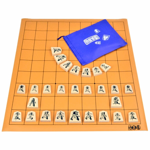 将棋セット 将碁屋マット将棋盤セット(将棋駒樺材優良押し駒※駒袋タイプ)