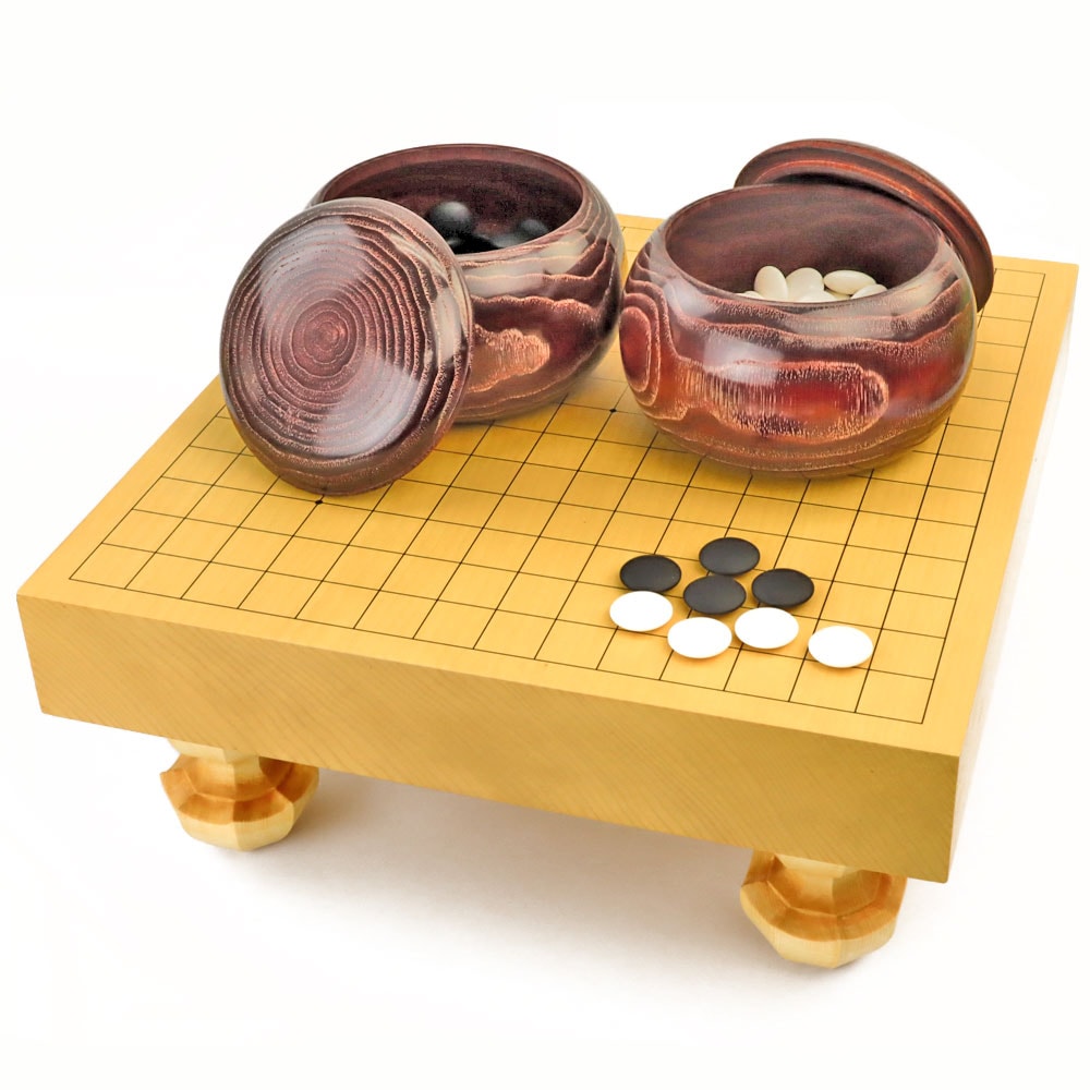 栗 碁笥と碁石のセット 栗 碁笥と碁石のセット