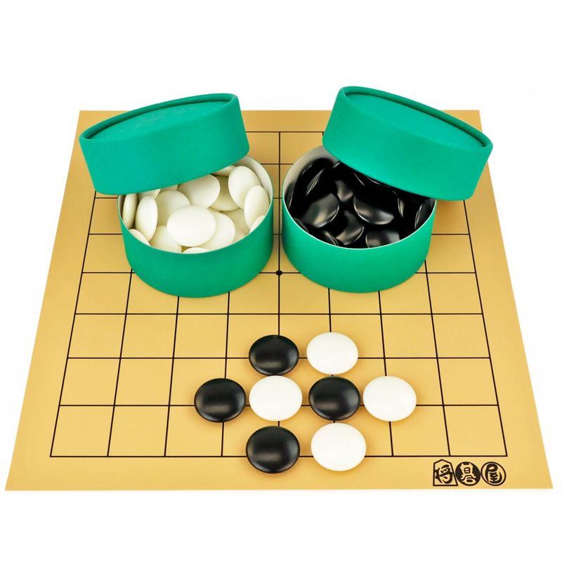 将碁屋マット9路盤セット(プラ碁石・紙製ケース) 囲碁入門向きの手軽な