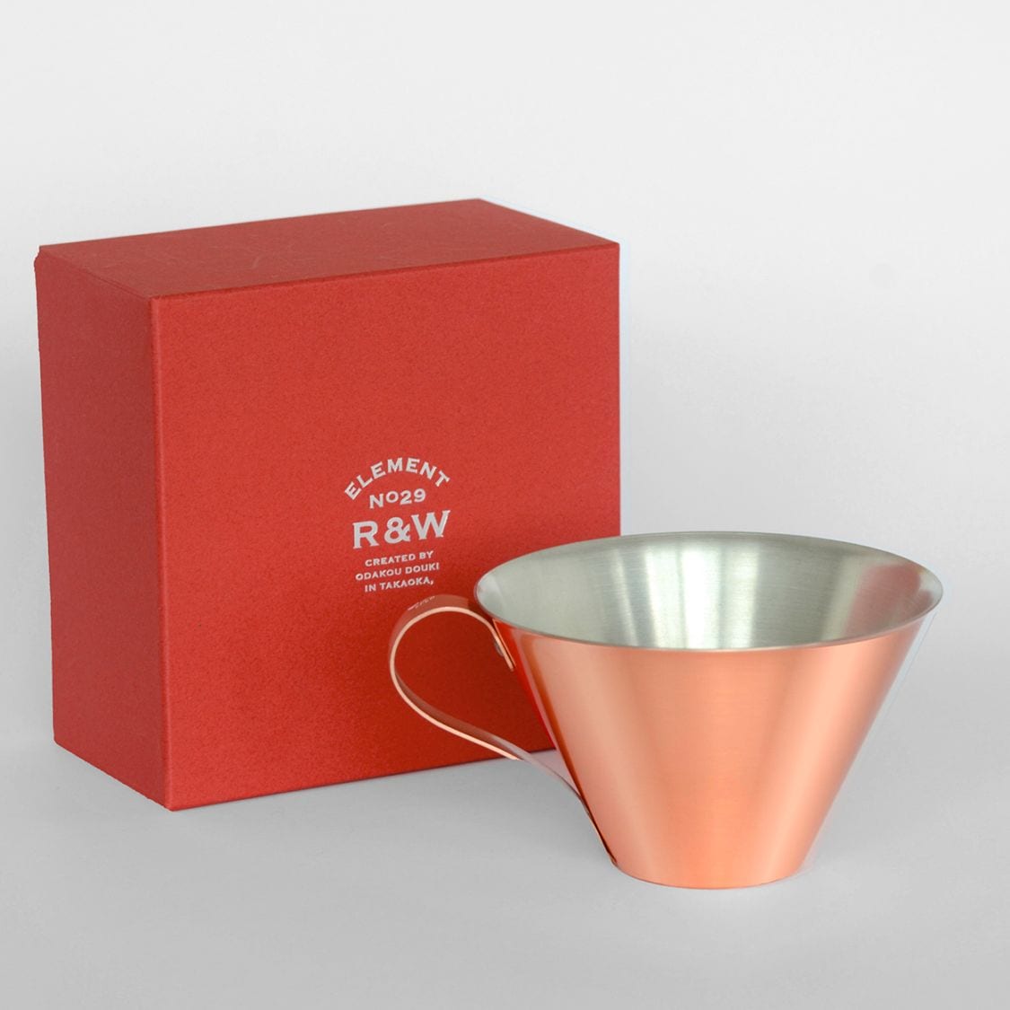 アイスコーヒーカップ 350ml＜RED＆WHITE＞ マット仕上げ