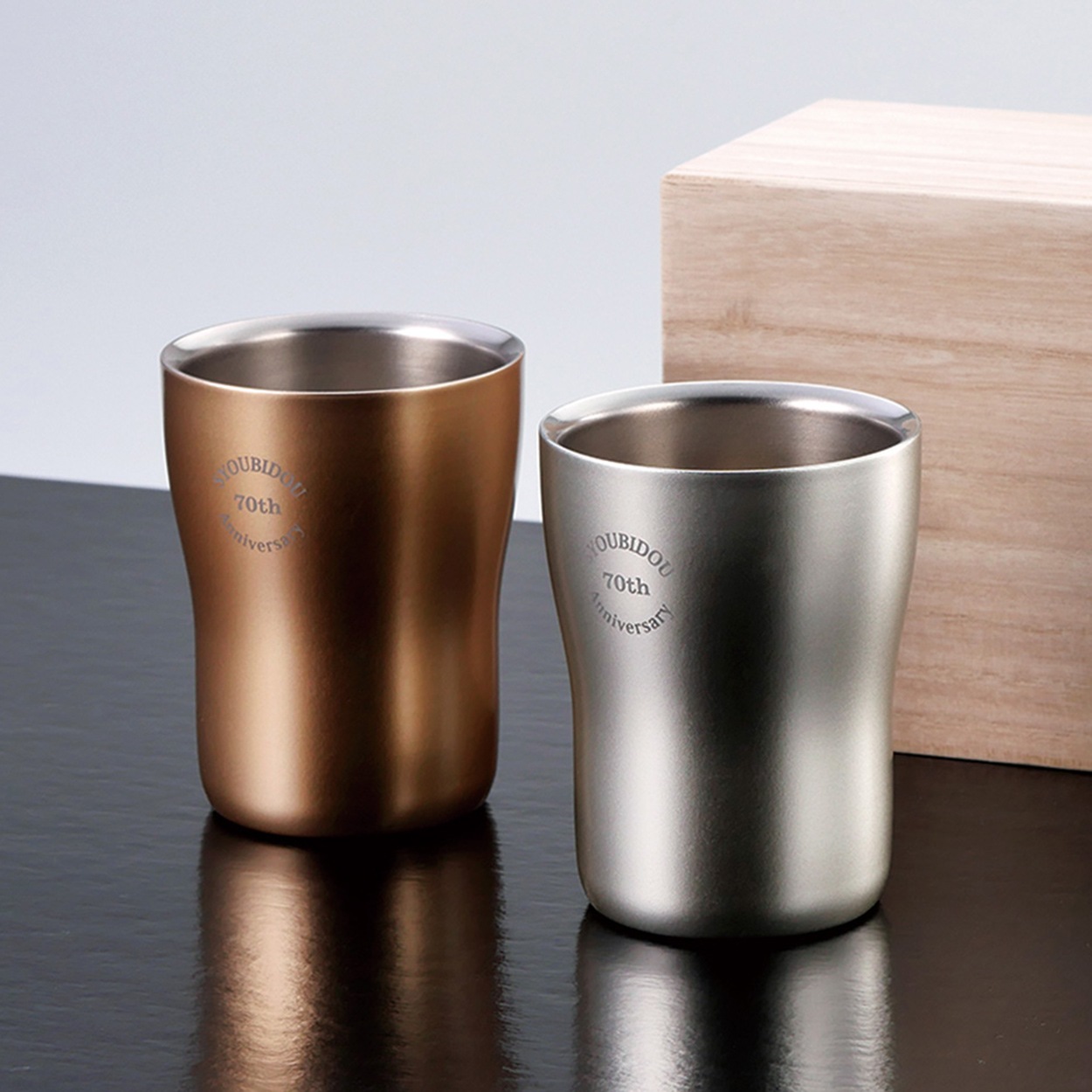 ステンレス二重構造タンブラー みやび ペア