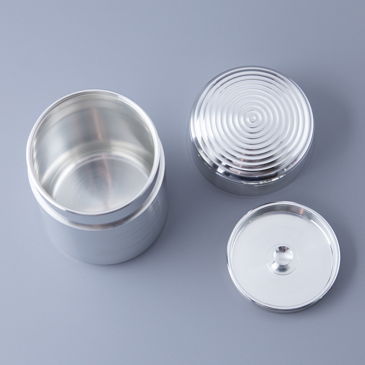 本錫製 高級茶壷千寿 磨(みがき) 桐箱入