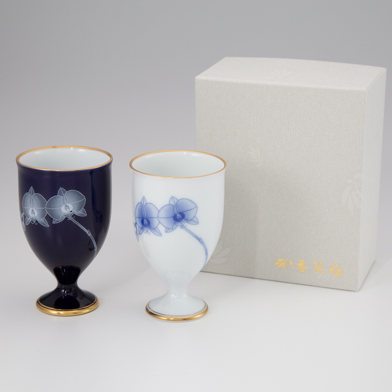 胡蝶蘭 ペアワインカップ
