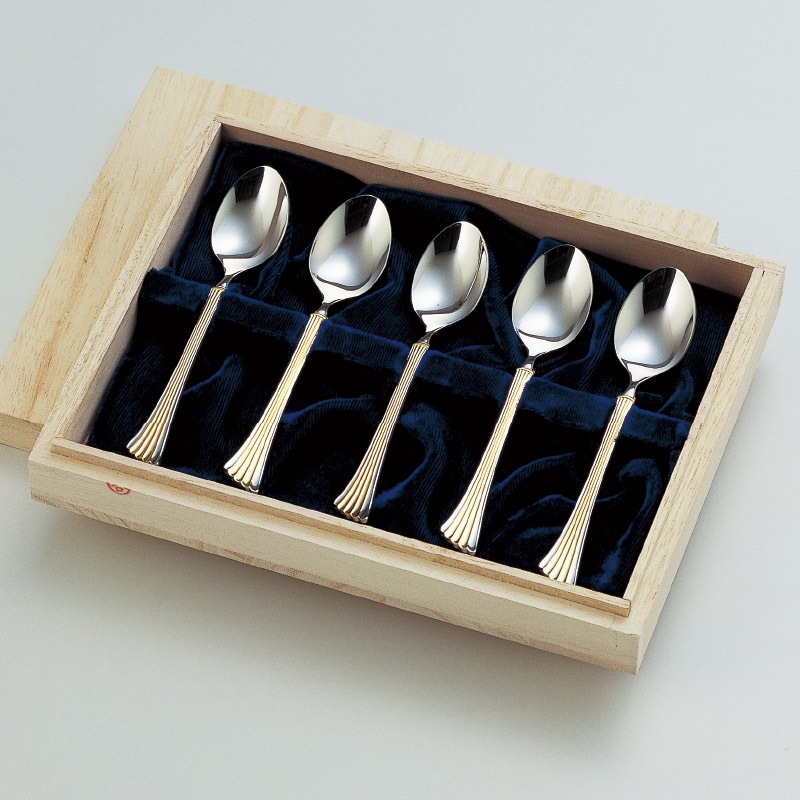 高級コーヒースプーン エリーゼ 5本入 桐箱入