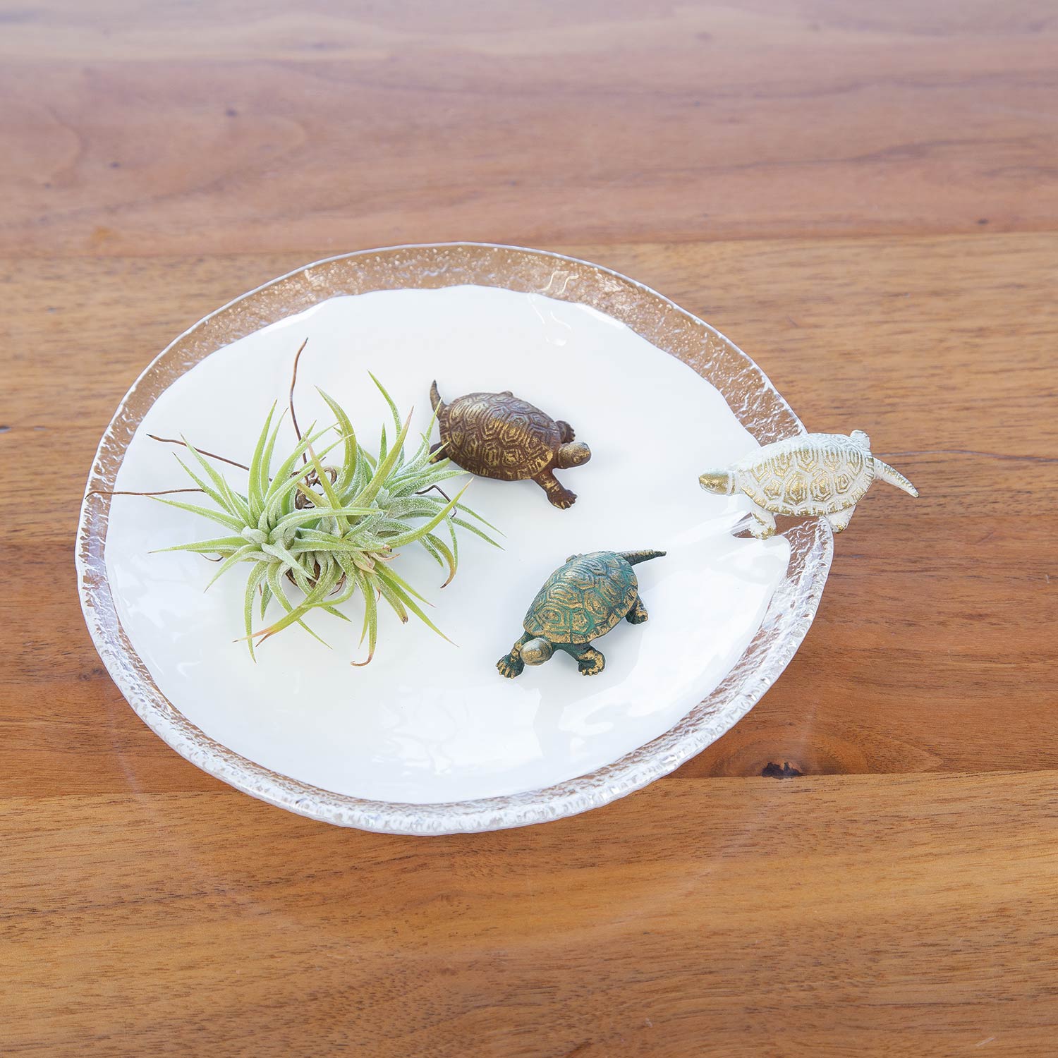 香皿 かめ KAME 金青銅 丸型香立付