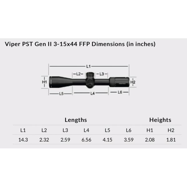 �ڼ�ʪ��Vortex Viper PST Gen II 3-15X44 FFP EBR-2C (MRAD) �������� �ܥ�ƥå��� PST-3158