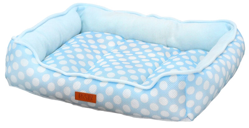【型落ち】 ペット ベッド 夏用 犬 猫 メッシュ パイル 夏 マット ポルカドット柄 Mサイズ