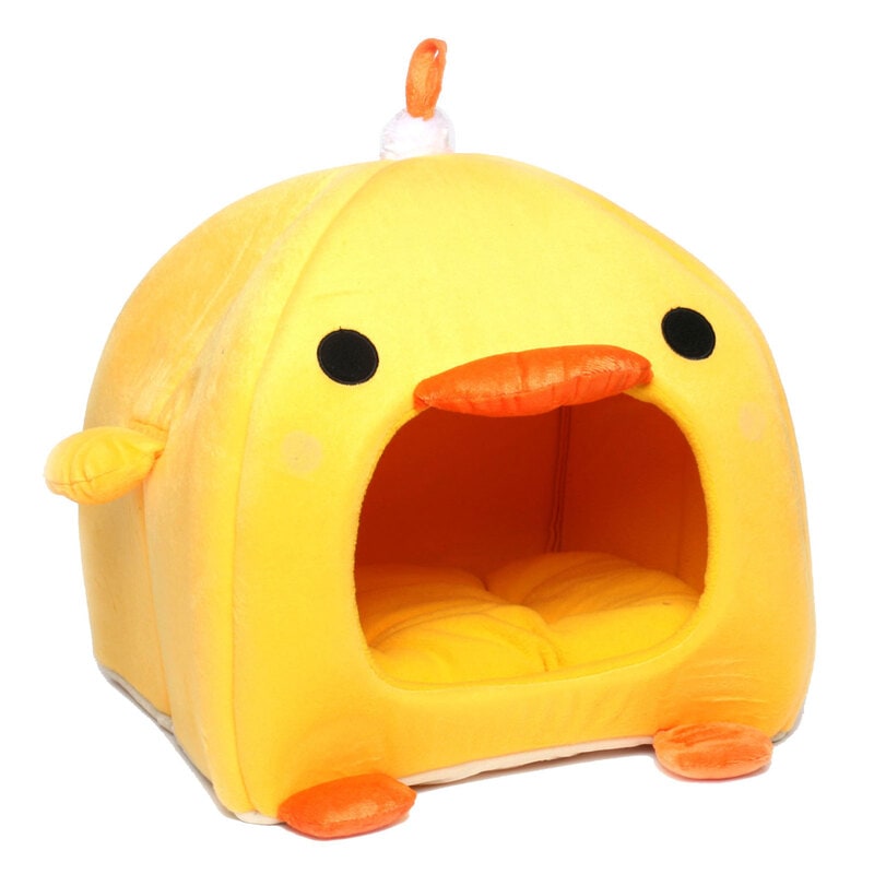 【訳あり】 ひよこ型 ペット ハウス ベッド ソファ マット クッション 犬 猫 可愛すぎる (Lサイズ)