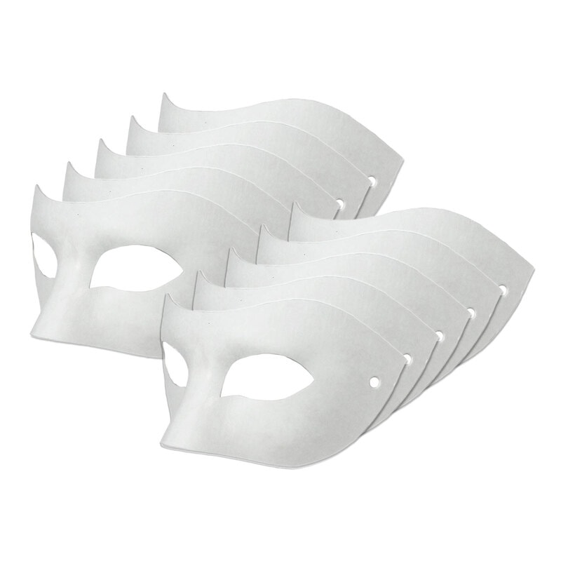 お面 ホワイトマスク アイマスク 仮面 無地 白 おめん ペイント