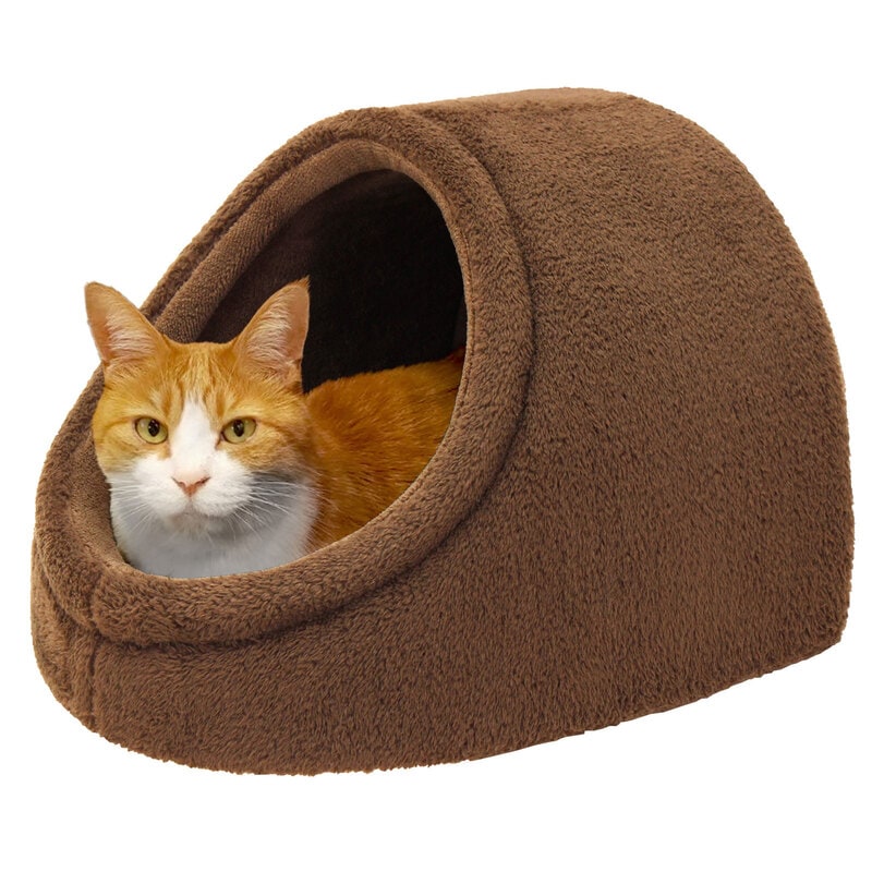 ベージュ フリース ドーム型猫ベッド ベージュ フリース ドーム型猫ベッド