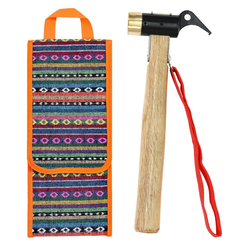 ペグハンマー 真鍮 ヘッド 木製 ハンドル キャンプ アウトドア ペグ