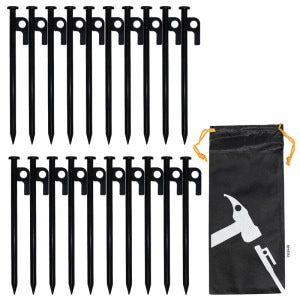 【訳あり】 ペグ スチール テント タープ 設営 キャンプ アウトドア 20cm 20本セット 袋付き|ペグ・ペグハンマー|アウトドア