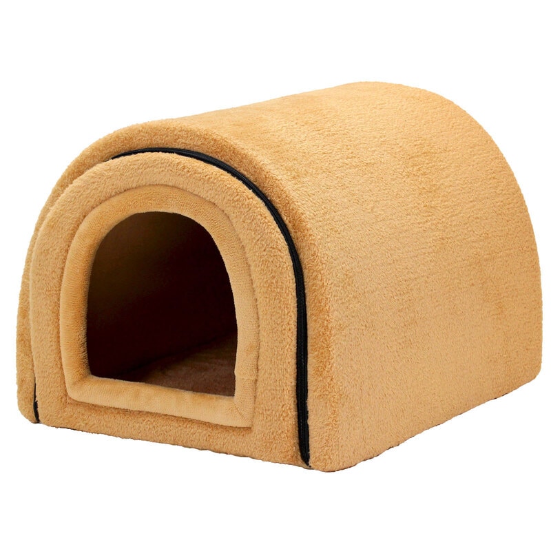 ドーム型 犬 猫 ハウス ベッド マット ペットベッド ドームハウス 冬用 折りたたみ 猫ハウス 犬ハウス 室内 冬 ふわふわ 暖か おしゃれ ペットハウス Lサイズ