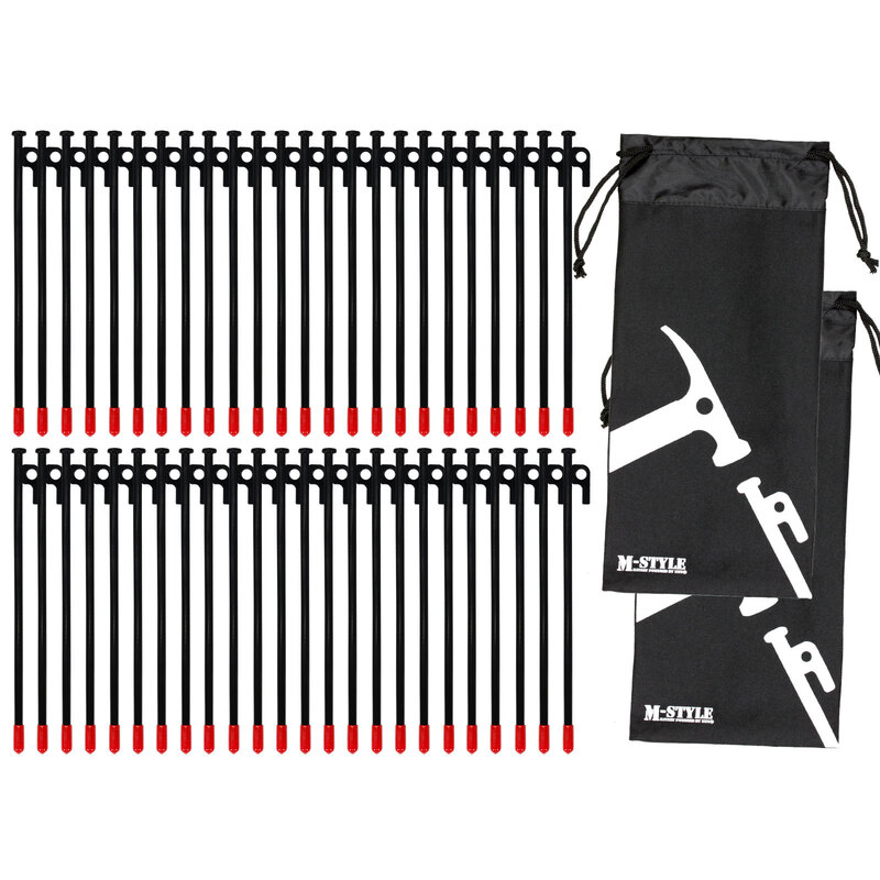 ペグ 30cm 強靭 スチールペグ キャンプ テント タープ 設営 レーザー溶接 伸線加工 防錆塗装 安全キャップ付き 48本セット