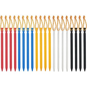 ジュラルミン ペグ テント タープ 固定具 BBQ キャンプ設営用具 20本セット 収納袋付き 23cmサイズ|ペグ・ペグハンマー|アウトドア