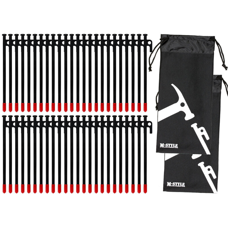 ペグ 25cm 強靭 スチールペグ キャンプ テント タープ 設営 レーザー溶接 伸線加工 防錆塗装 安全キャップ付き 48本セット