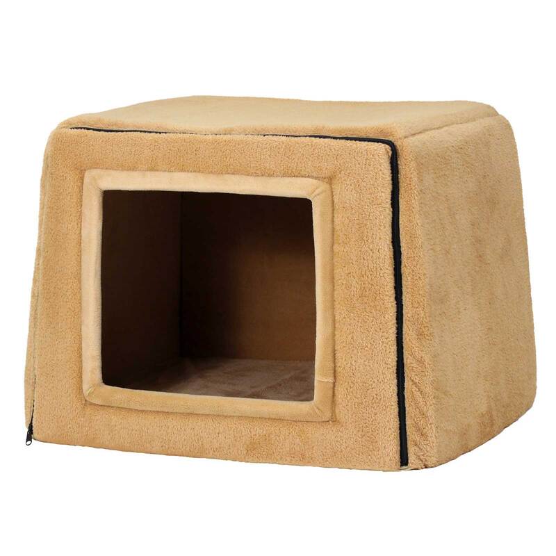 犬 ベッド ペットベッド 猫 冬 ハウス おしゃれ 洗える 折りたたみ ペット 暖かい ふわふわ もこもこ ボア マット 猫ハウス 犬ハウス 室内 キューブ型 2WAY キューブハウス XLサイズ