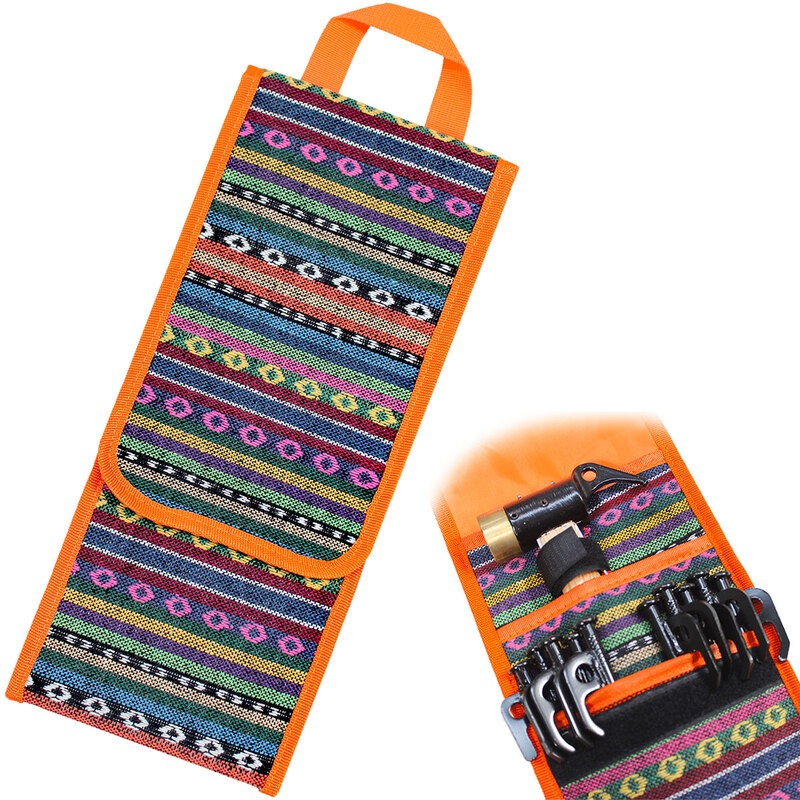 ペグケース ペグハンマー 収納袋 ペグ 袋 ケース アウトドア キャンプ 収納 オルテガ柄 M-STYLE