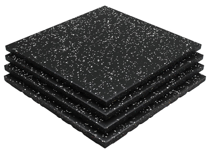ゴムマット ジムマット 25mm 衝撃吸収 防音 防振 ホームジム 筋トレ マット ダンベルマット トレーニングマット ジム フロアマット 床 ラバーマット ゴムチップ gym mat 50角 4枚セット