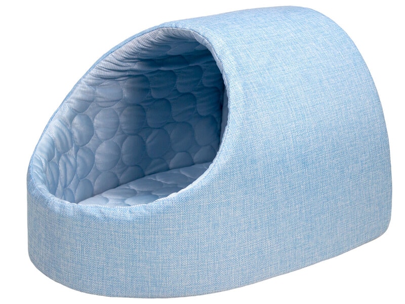 【訳あり】 ドーム型 ひんやり ペット ベッド 冷感 メッシュ 犬 猫 夏用 Mサイズ