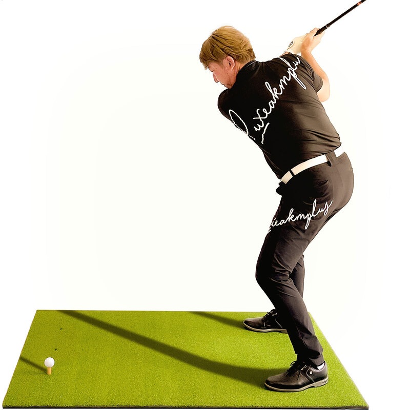 ゴルフマット 大型 100×150cm PGAプロ監修モデル ゴルフ 練習 マット 素振り スイング 練習用 屋外用 人工芝 PVC 単品