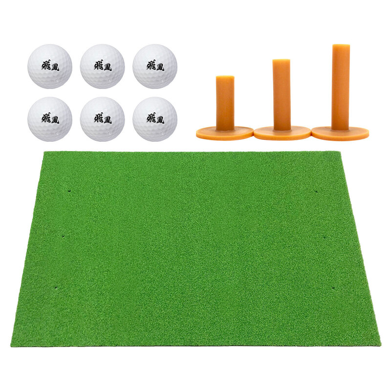 ゴルフマット 大型 100×150cm PGAプロ監修モデル ゴルフ 練習 マット 素振り スイング 練習用 屋外用 人工芝 PVC ゴルフティー ゴルフボール Cセット