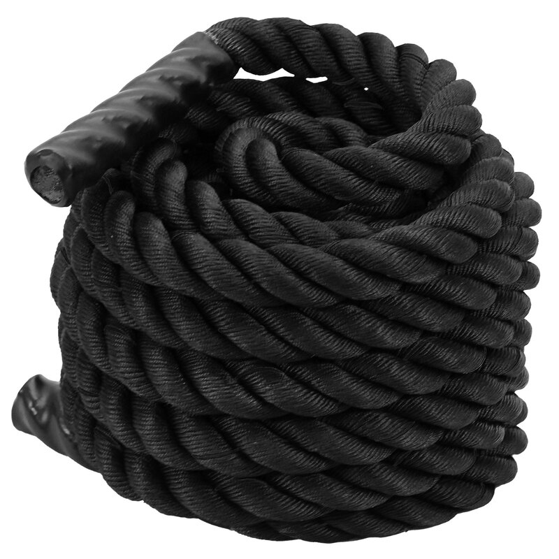 バトルロープ アンカーストラップ付 トレーニング ロープ 筋トレ 極太 なわとび ジムロープ 体幹 重い 太いロープ 室内 ジム 縄跳び プログレード 50mm×9M